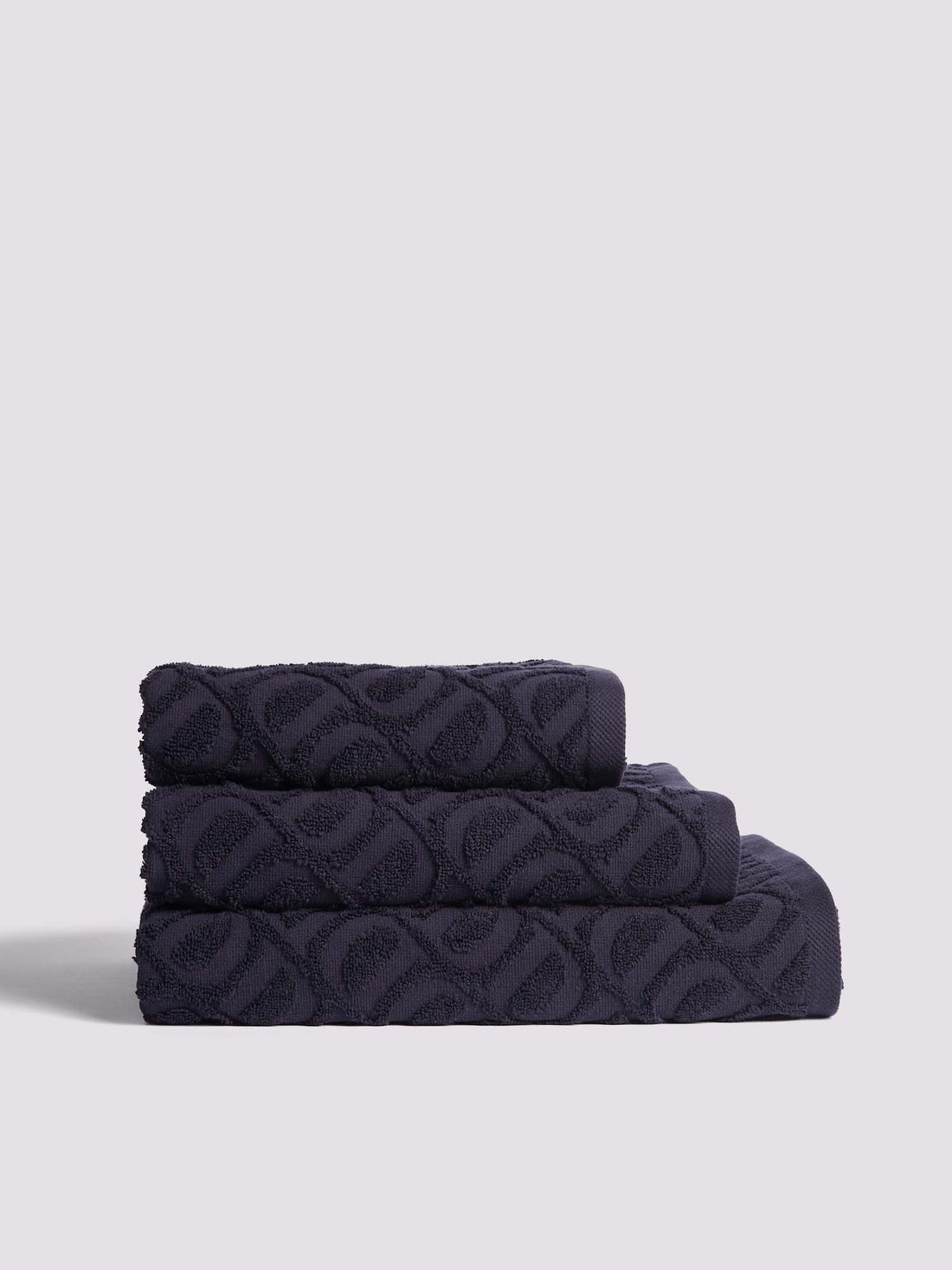 Duchamp Premium Cotton Monogram Jacquard Bath Towel Deep Well