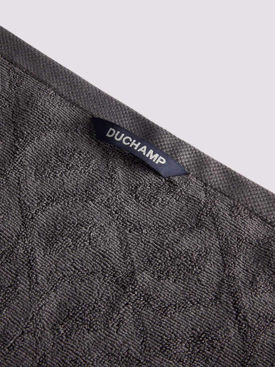 Duchamp Premium Cotton Monogram Jacquard Bath Towel Blackened Pearl