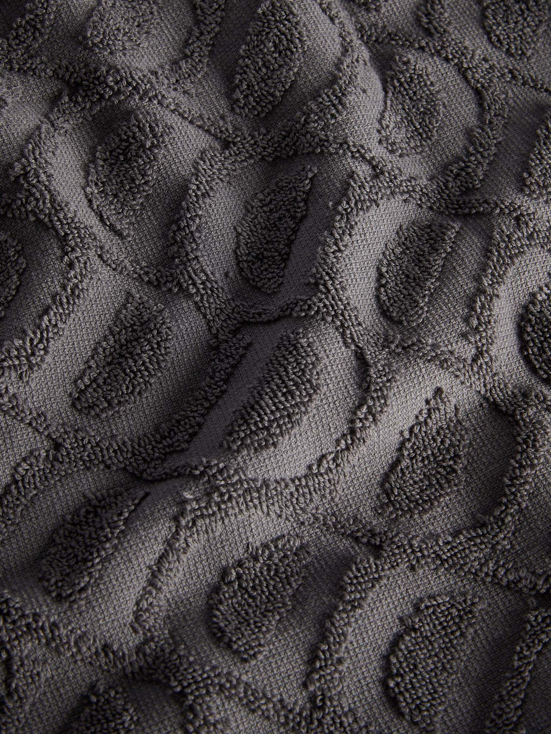 Duchamp Premium Cotton Monogram Jacquard Bath Towel Blackened Pearl