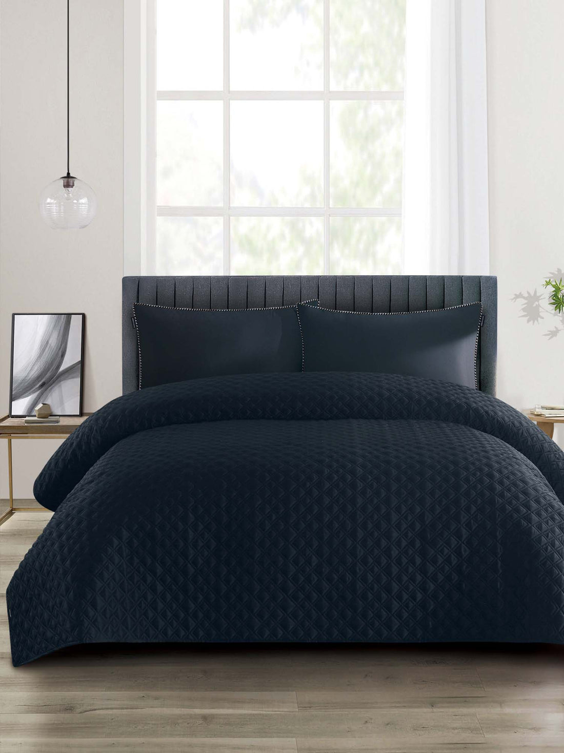 Duchamp Premium Satin Geo Dutch Velvet Bedspread Deep Well