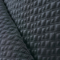 Duchamp Premium Satin Geo Dutch Velvet Bedspread Blackened Pearl