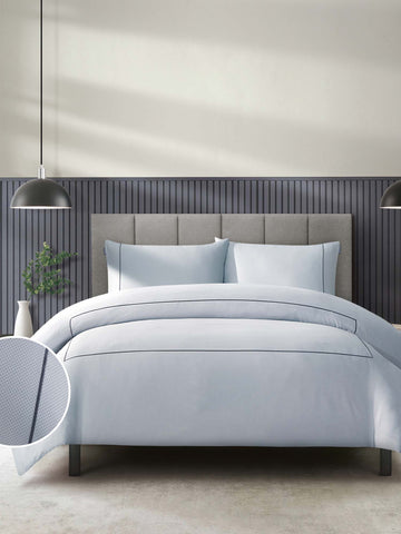 Duchamp Premium Cotton Sateen Embroidered Duvet Set High Rise