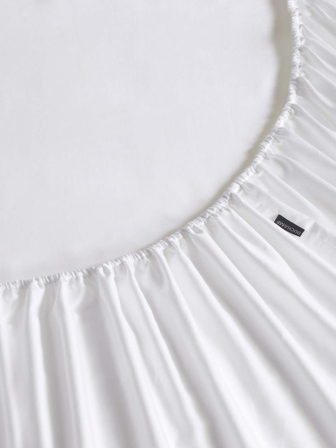Duchamp Premium Cotton Sateen Embroidered Duvet Set Bright White