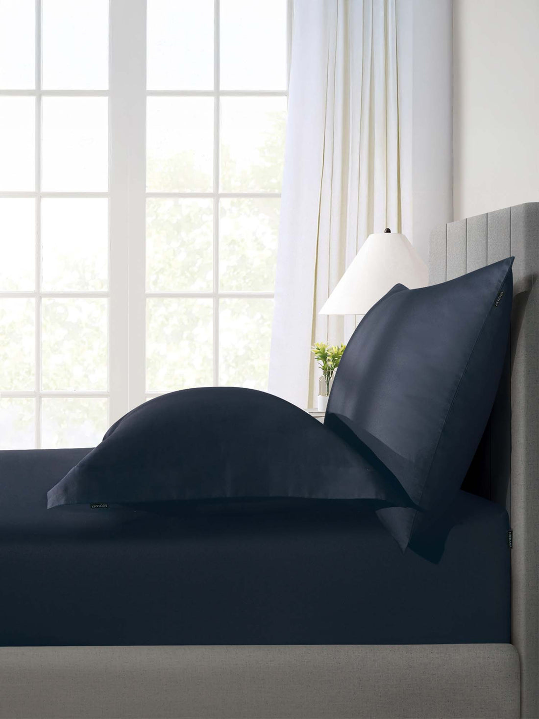 Duchamp Premium Cotton Sateen Embroidered Duvet Set Deep Well