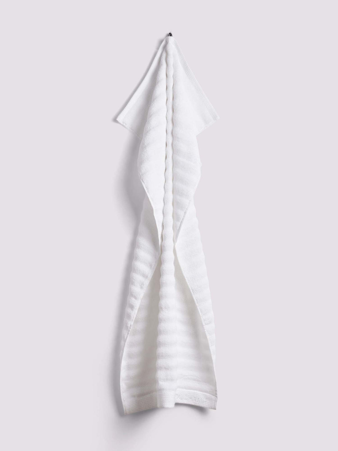 Duchamp Premium Cotton Ribbed  Towel Bright White