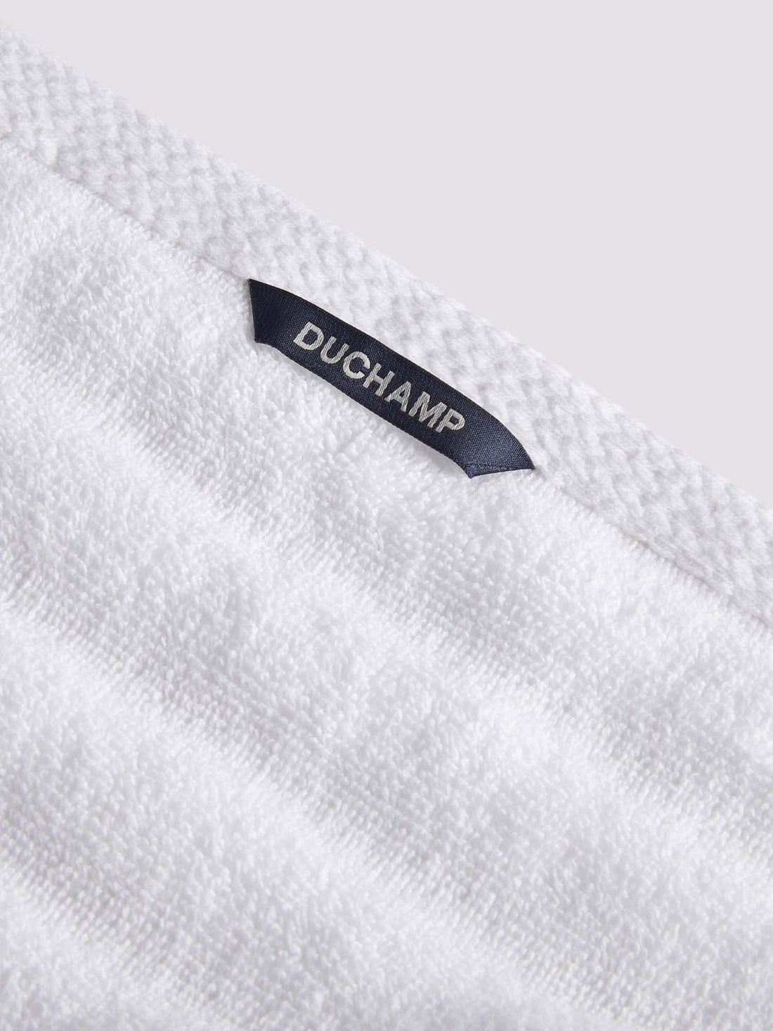 Duchamp Premium Cotton Ribbed  Towel Bright White