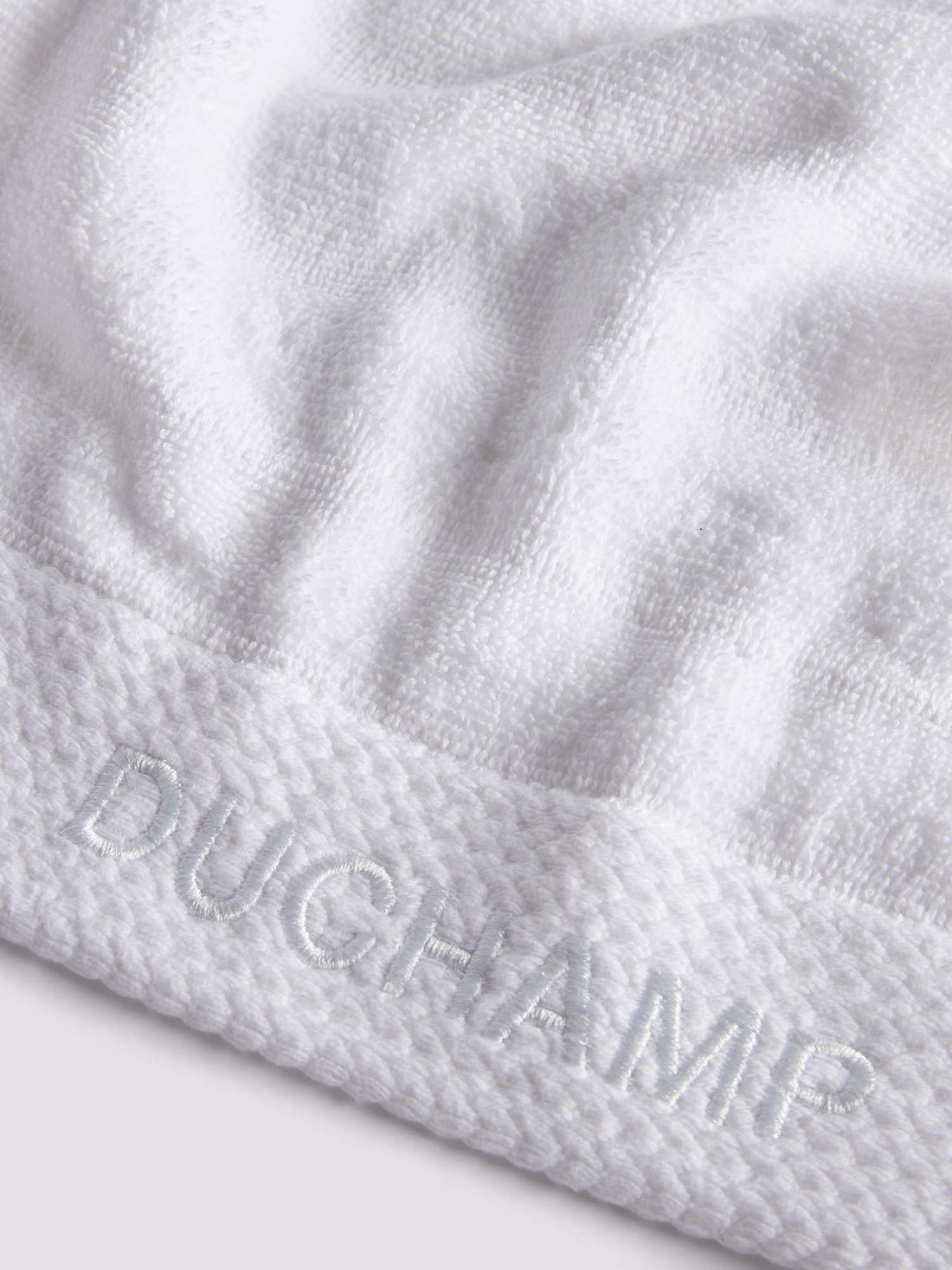 Duchamp Premium Cotton Ribbed  Towel Bright White
