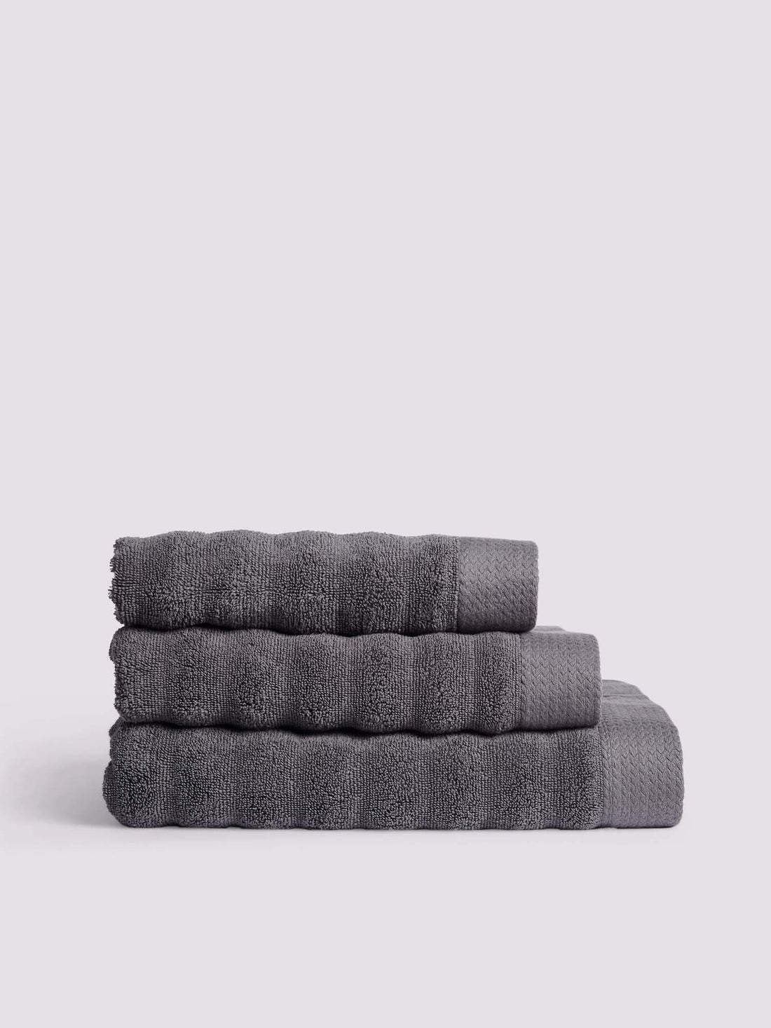 Duchamp Premium Cotton Ribbed  Towel Blackened Pearl