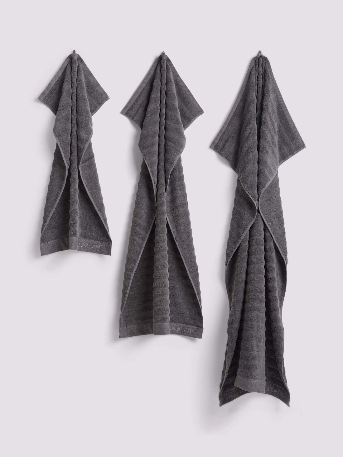 Duchamp Premium Cotton Ribbed  Towel Blackened Pearl
