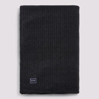 Luxury Double-Sided Fleece Throw Gray Pinstripe