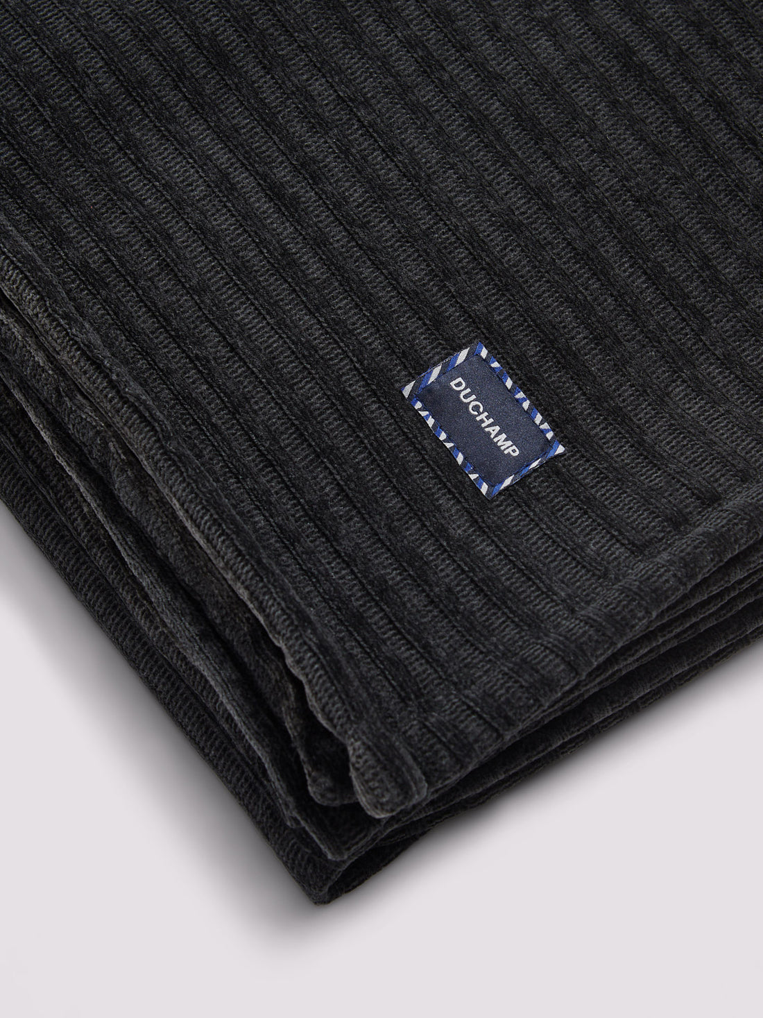 Luxury Double-Sided Fleece Throw Gray Pinstripe