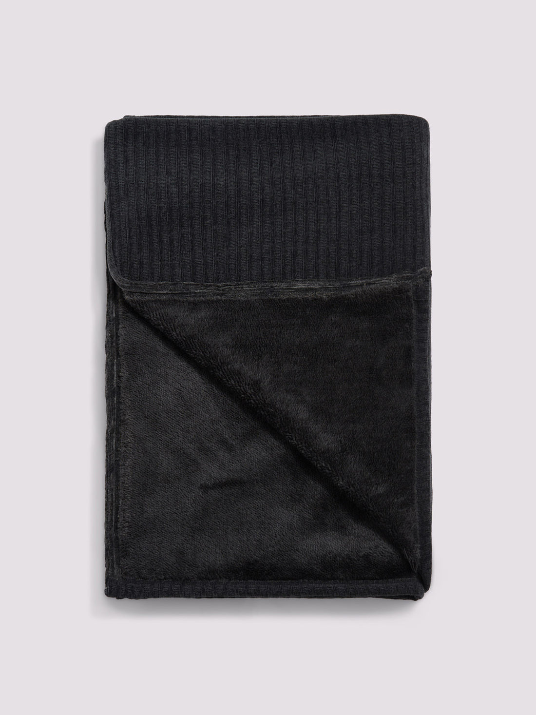 Luxury Double-Sided Fleece Throw Gray Pinstripe