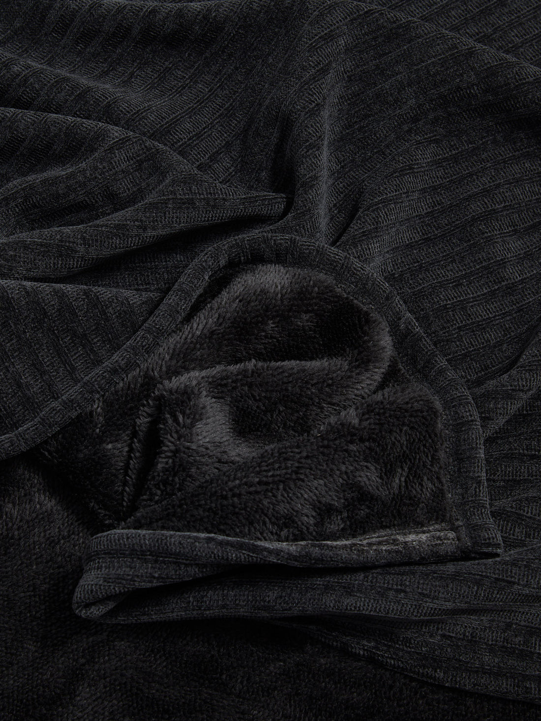 Luxury Double-Sided Fleece Throw Gray Pinstripe