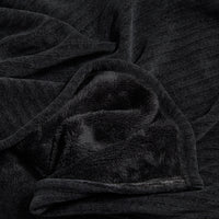 Luxury Double-Sided Fleece Throw Gray Pinstripe