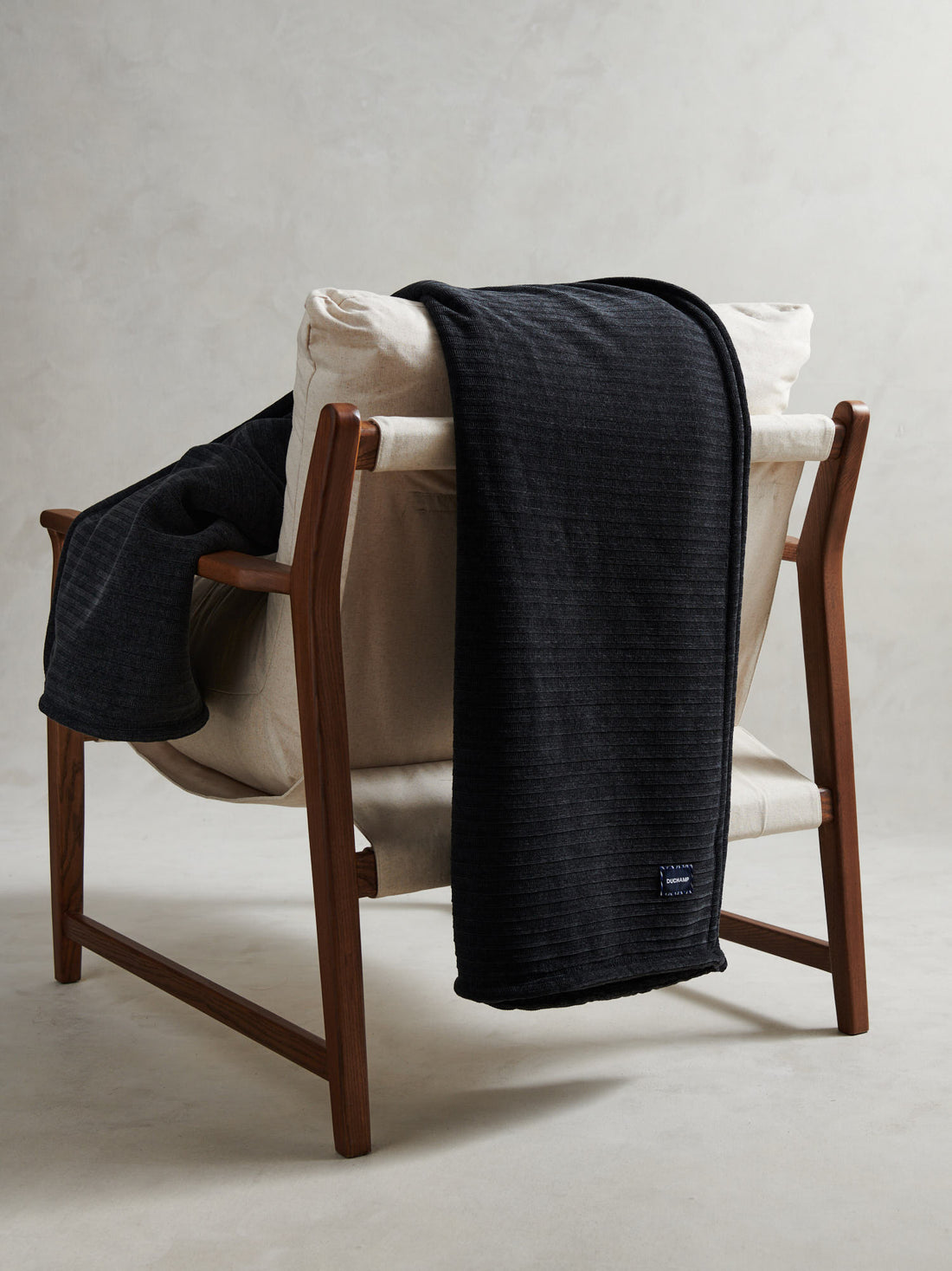 Luxury Double-Sided Fleece Throw Gray Pinstripe