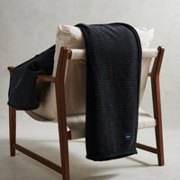 Luxury Double-Sided Fleece Throw Gray Pinstripe