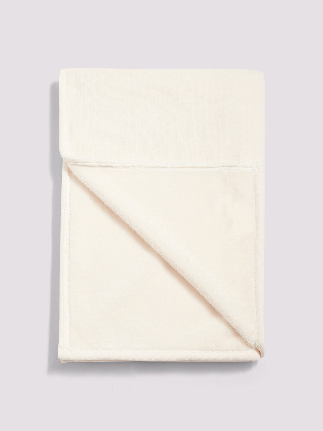 Luxury Double-Sided Fleece Throw White Smoke