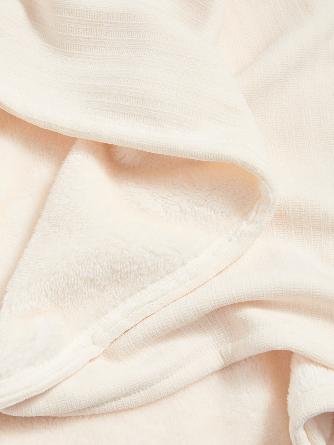 Luxury Double-Sided Fleece Throw White Smoke