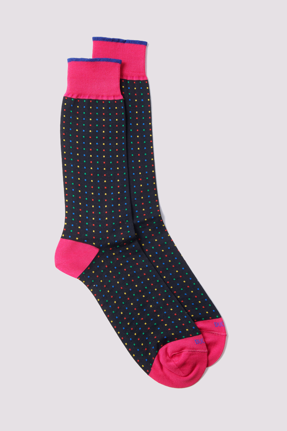 Micro Dot Socks in Dark Navy