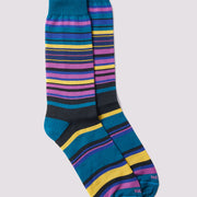 Multi-Stripe Sock Teal