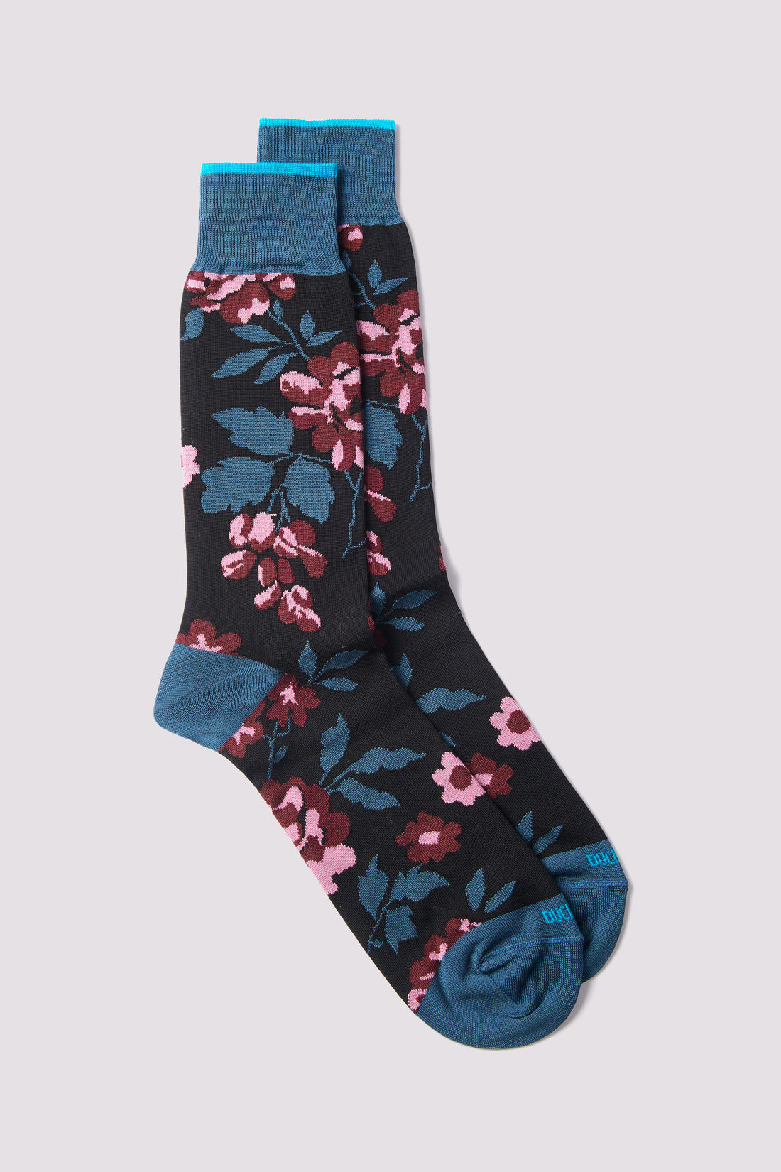Floral Sock Black