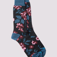 Floral Socks in Black