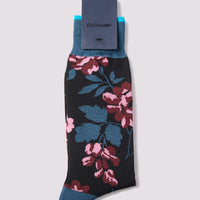 Floral Socks in Black