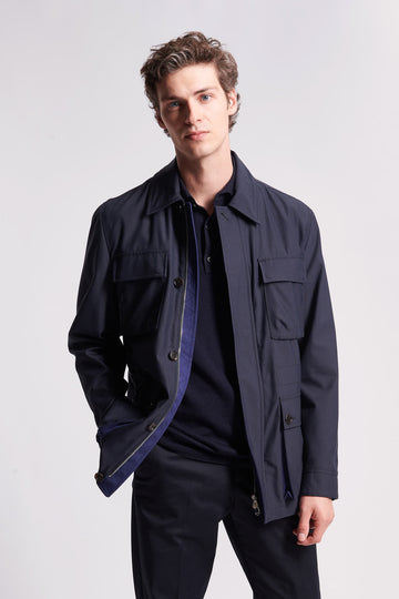 Four Pocket Jacket in French Navy