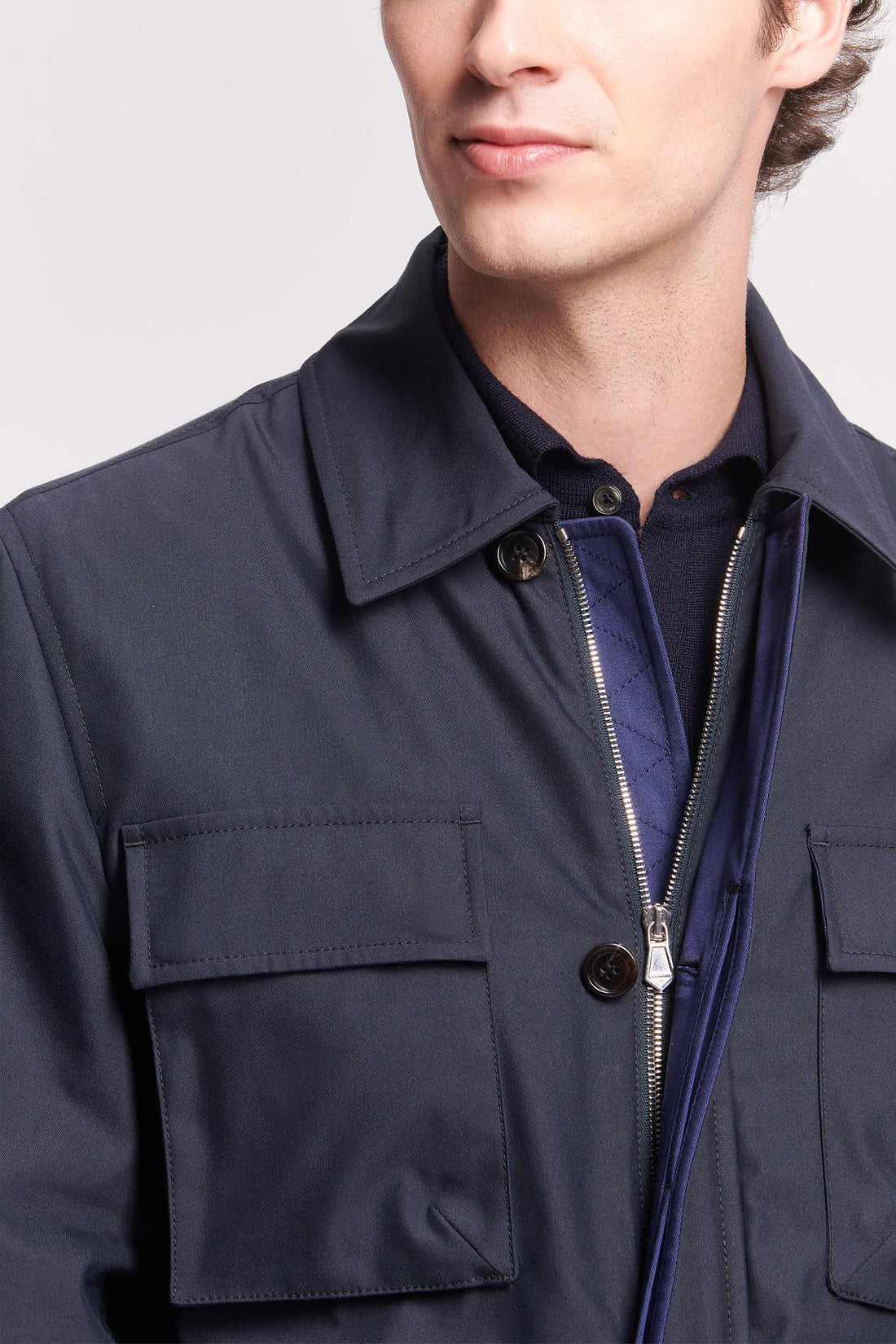 Four Pocket Jacket in French Navy