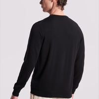 Merino Wool Crew Neck Sweater Black
