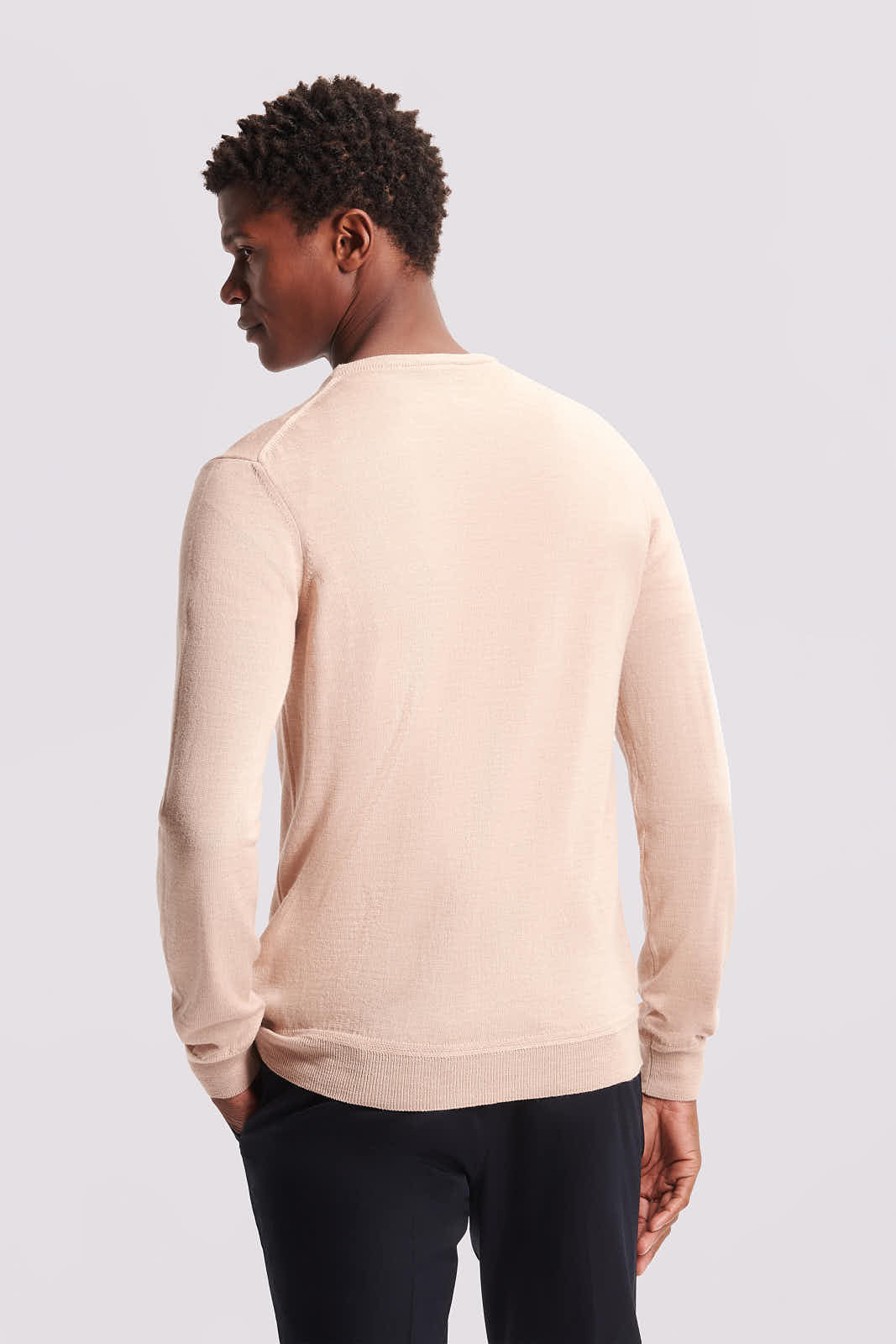 Merino Wool Crew Neck Sweater Sand