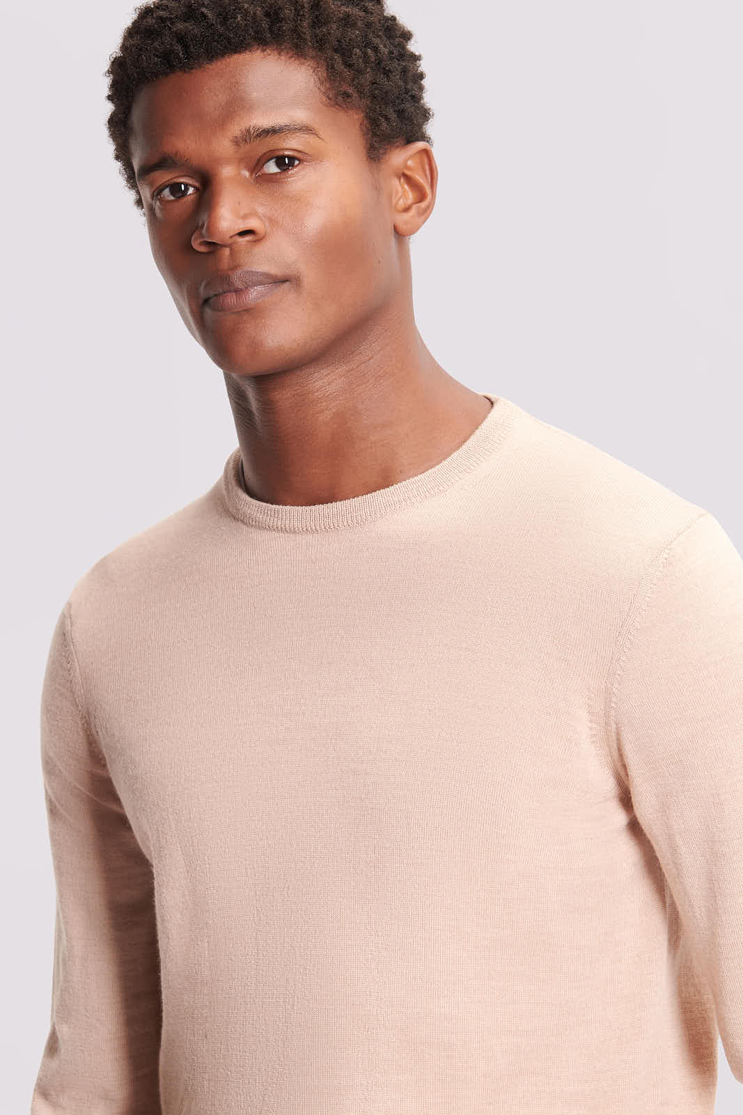 Merino Wool Crew Neck Sweater Sand