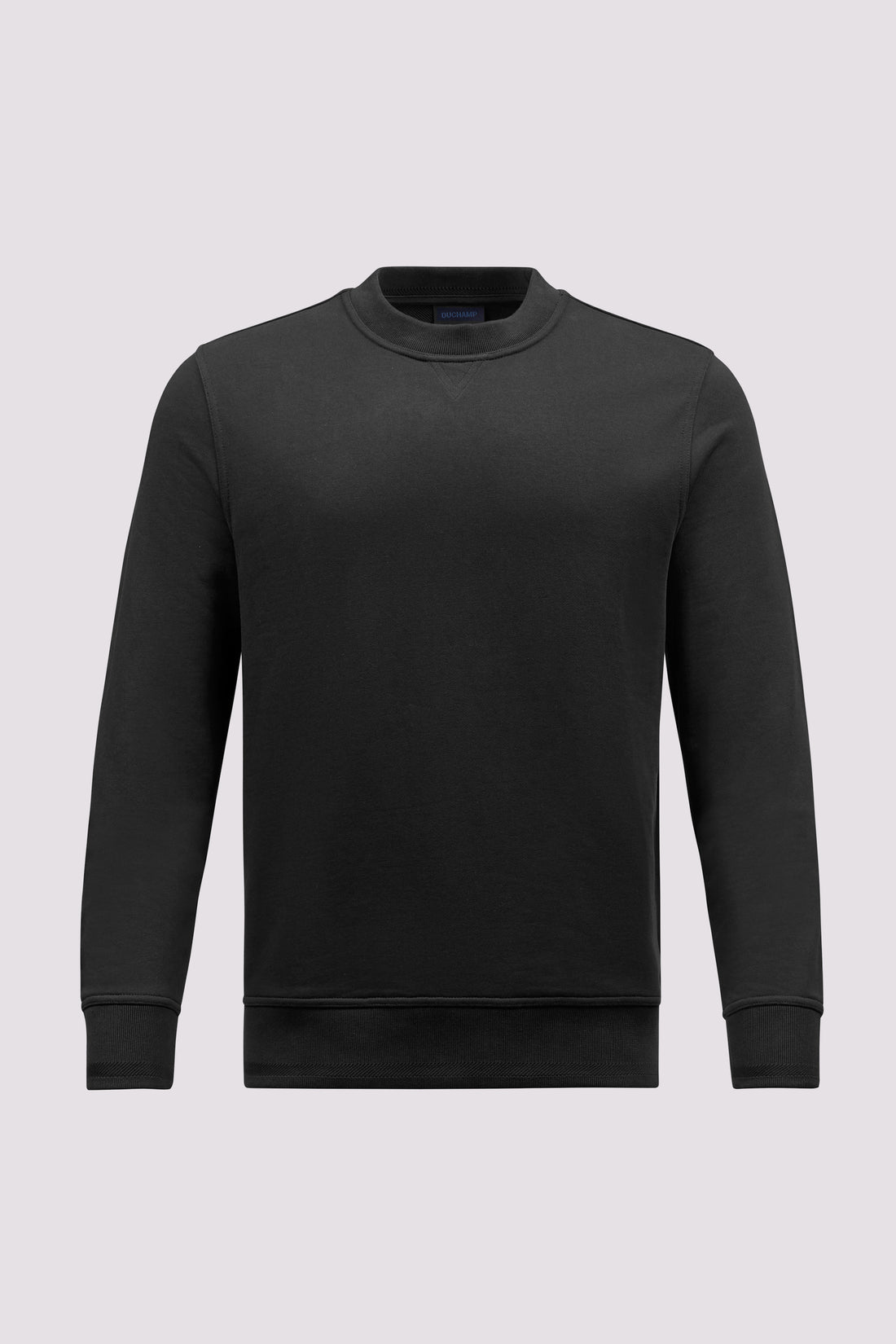 French Terry Crew Neck Sweatshirt in Black