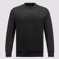 French Terry Crew Neck Sweatshirt Black
