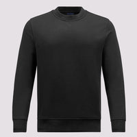 French Terry Crew Neck Sweatshirt in Black