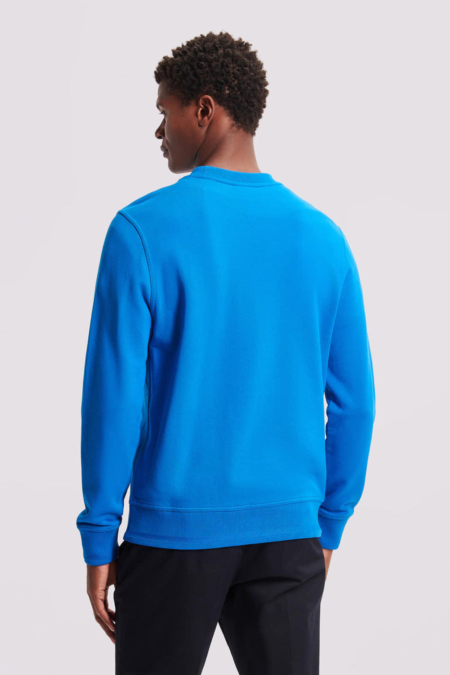 French Terry Crew Neck Sweatshirt in Cobalt Blue