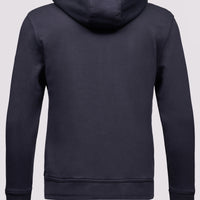 French Terry Zip Through Hooded Sweatshirt Dark Navy