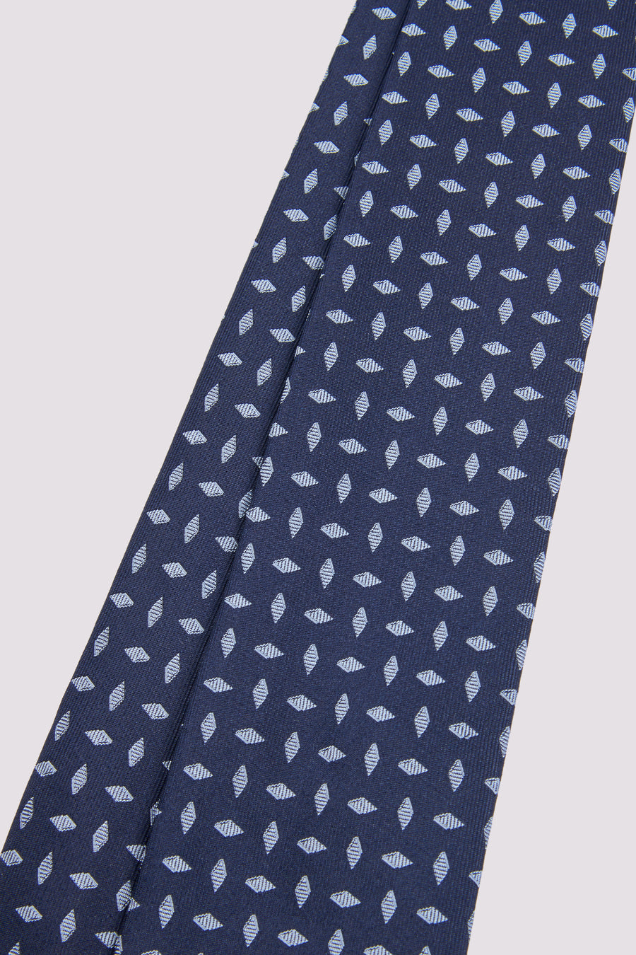 100% Silk Diamond Pattern Tie in Azure Blue