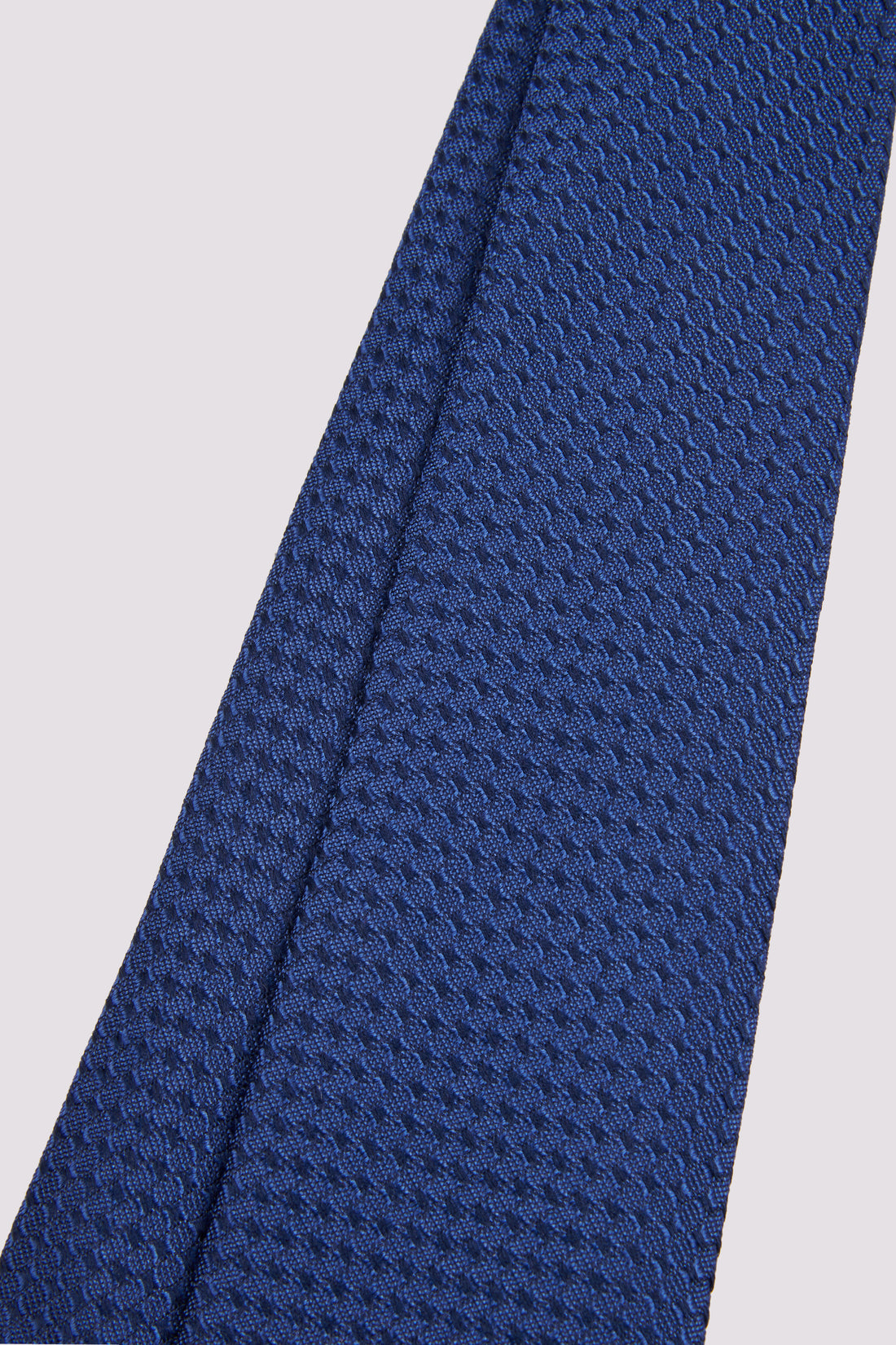 100% Silk Geo Pattern Tie in Indigo Blue