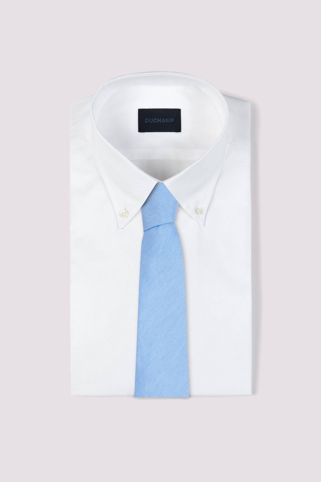 Silk/ Linen Tie Solid Tie Baby Blue