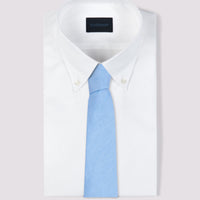 Silk/ Linen Tie Solid Tie Baby Blue