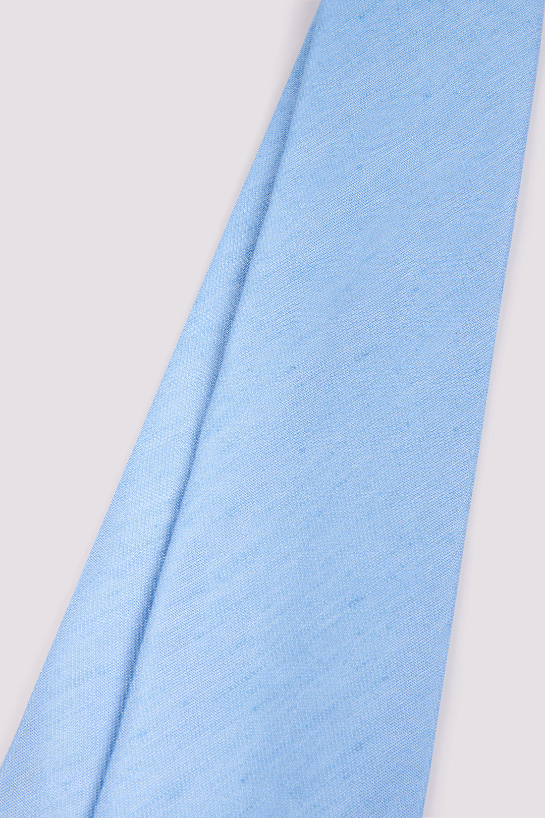 Silk/ Linen Tie Solid Tie Baby Blue