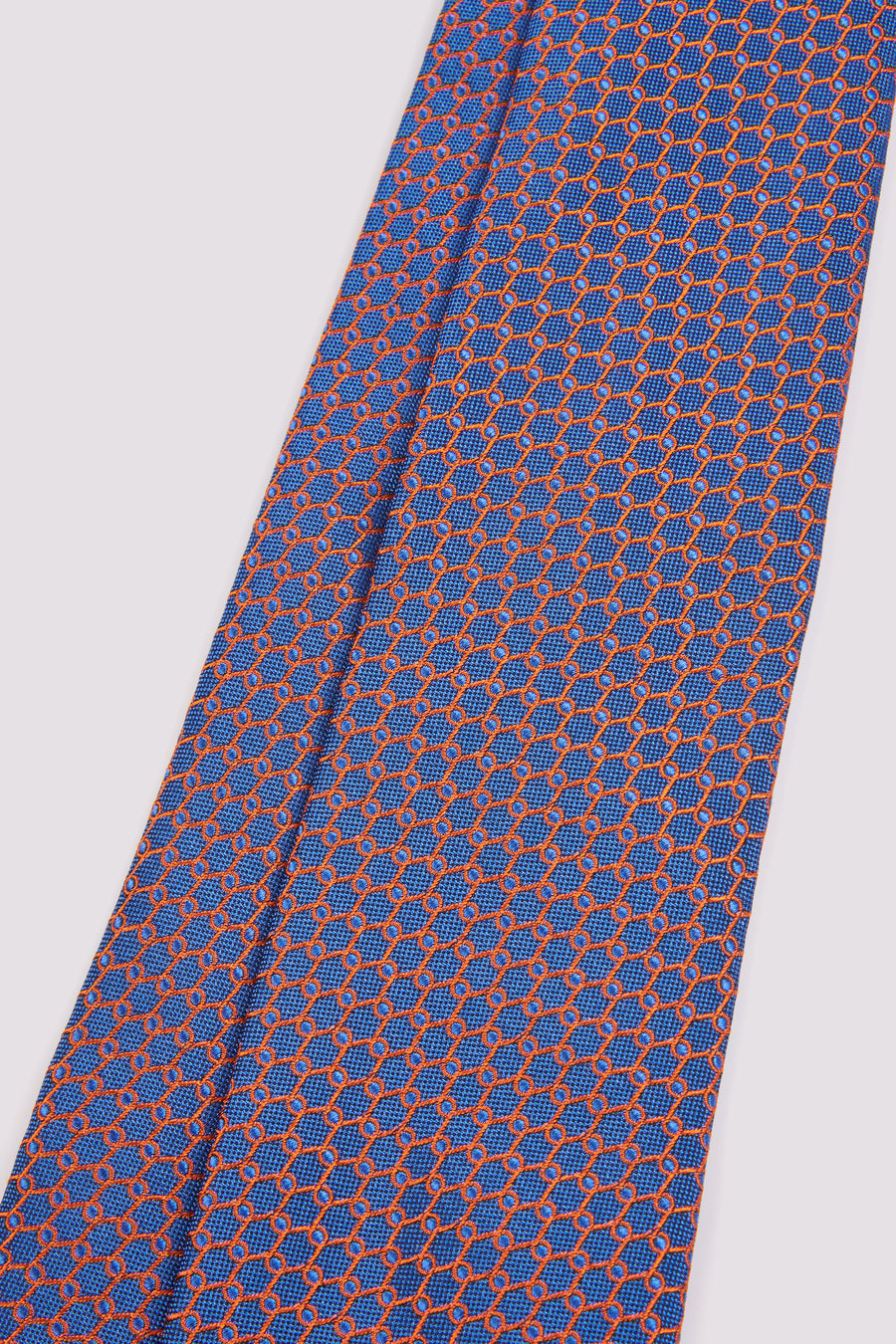 100% Silk Tie Loop Pattern French Navy