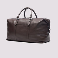 Weekend Leather Holdall in Dark Brown