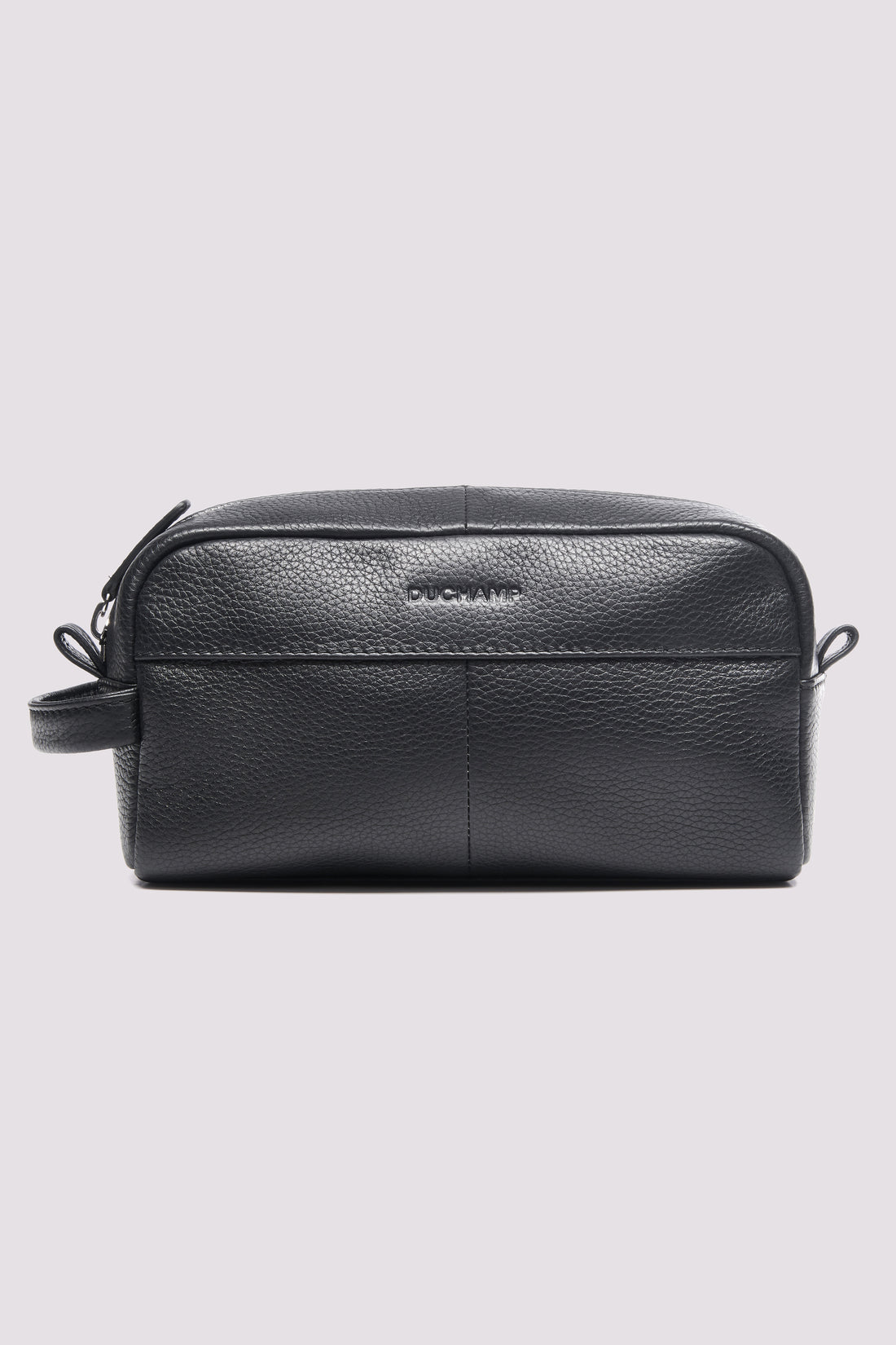 Leather Washbag in Black