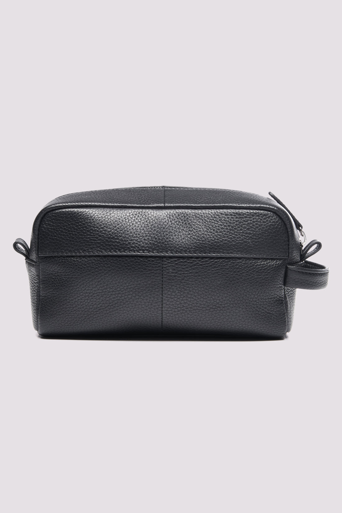 Leather Washbag in Black