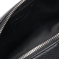 Leather Washbag in Black