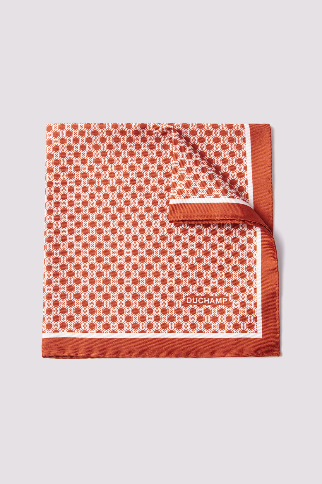 Geo Pocket Square in Orange