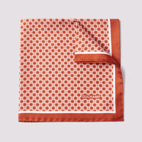 Geo Pocket Square in Orange