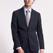 Single Breasted 2 Button Suit Blazer Jacket in French Navy